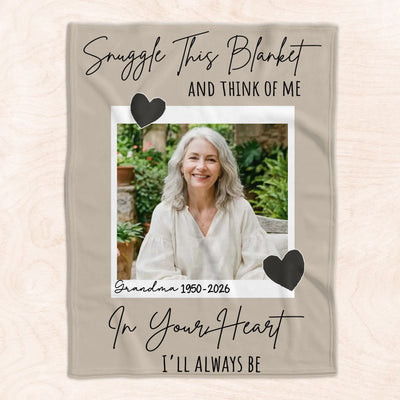 In Your Heart I’ll Always Be - Personalized Blanket, Memorial Gift For Loss Of Loved One, In Loving Memory Gift