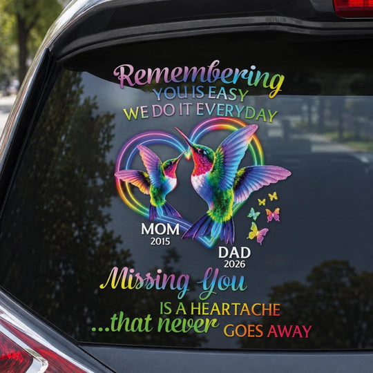 Missing You Is A Heartache  That Never Goes Away - Personalized Decal, In Loving Memory Loss Of Loved One, Memorial Decal
