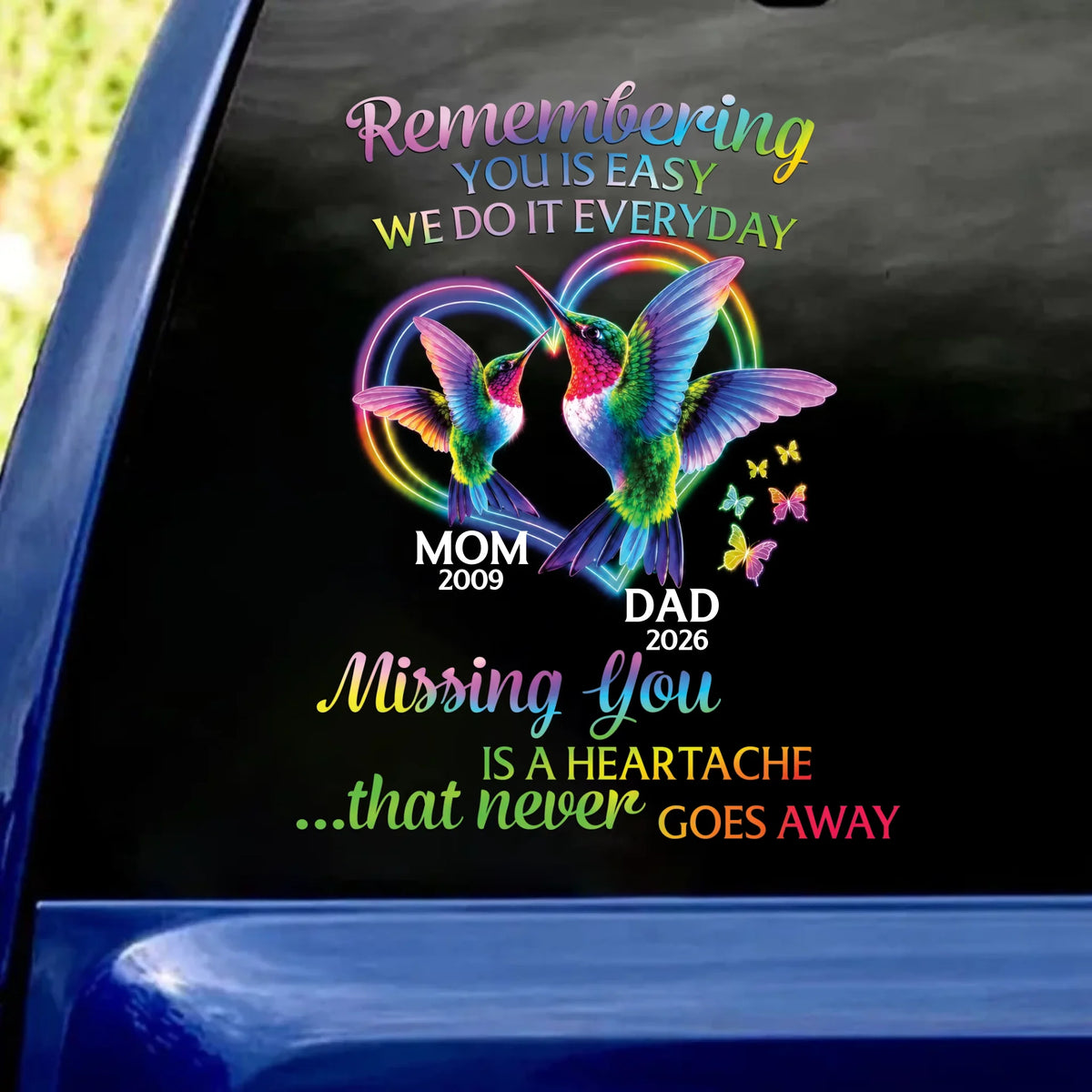 Missing You Is A Heartache  That Never Goes Away - Personalized Decal, In Loving Memory Loss Of Loved One, Memorial Decal