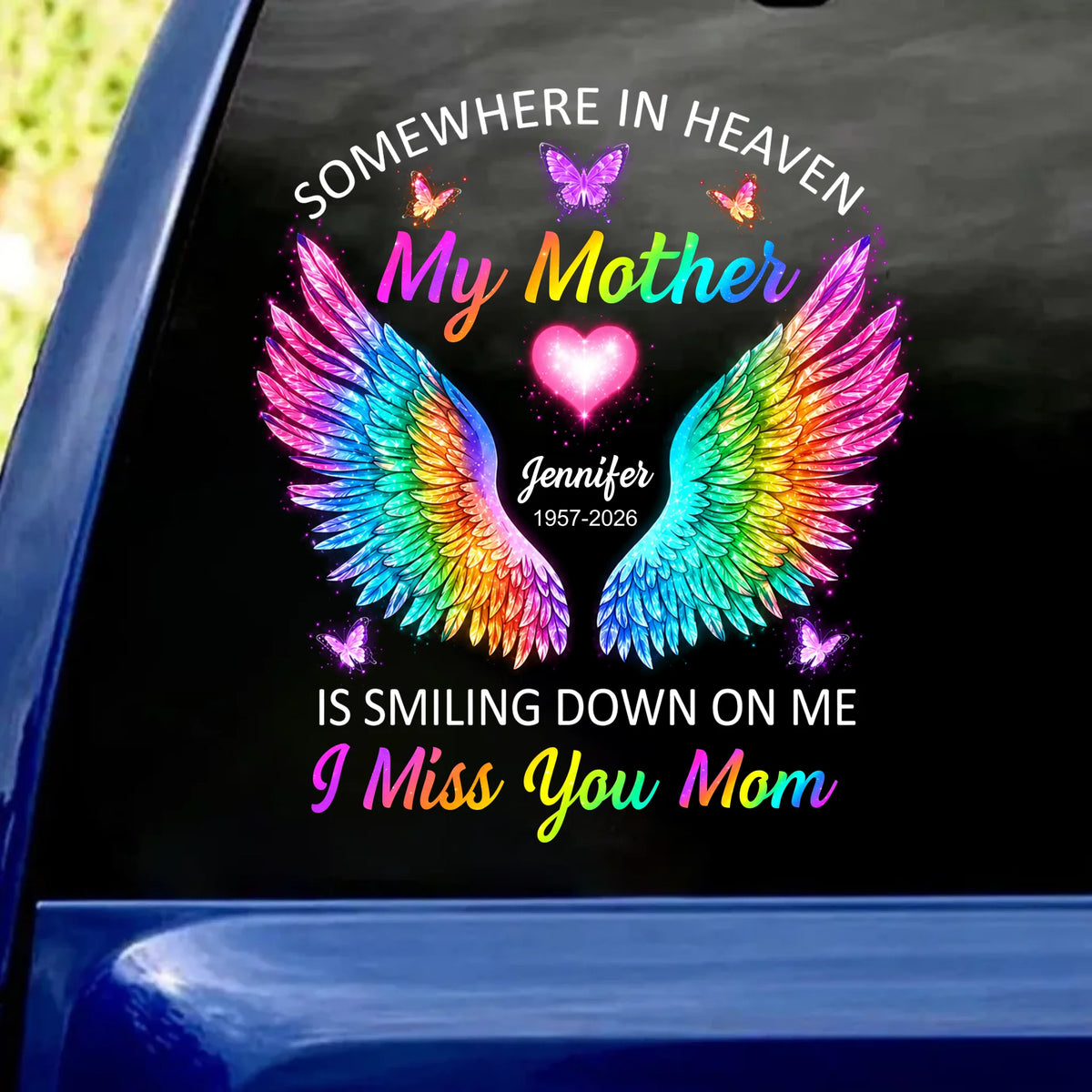 I Miss You Mom - Personalized Decal, Memorial Gift For Loss Of Loved One