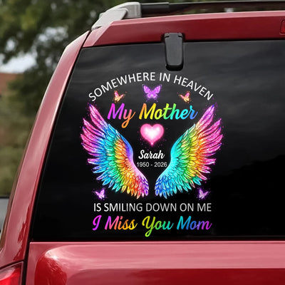 I Miss You Mom - Personalized Decal, Memorial Gift For Loss Of Loved One