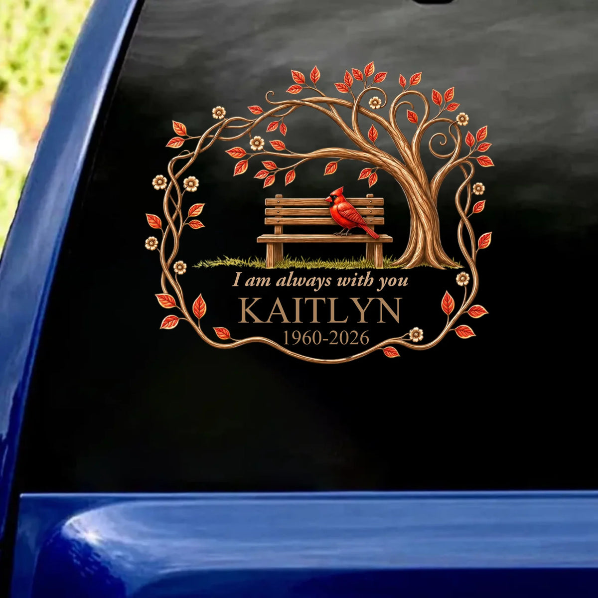Your Love Still Sits Beside Me - Personalized Decal, Memorial Gift For Loss Of Loved One
