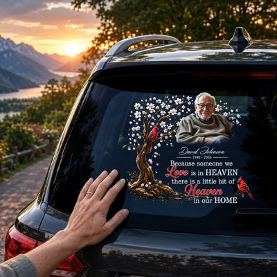 A Little Piece Of Heaven Is Always With Us - Personalized Decal, Memorial Gift For Loss Of Loved One