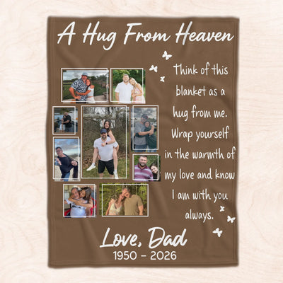 A Hug From Heaven - Personalized Blanket, Custom Memorial Blanket, Sympathy Gift