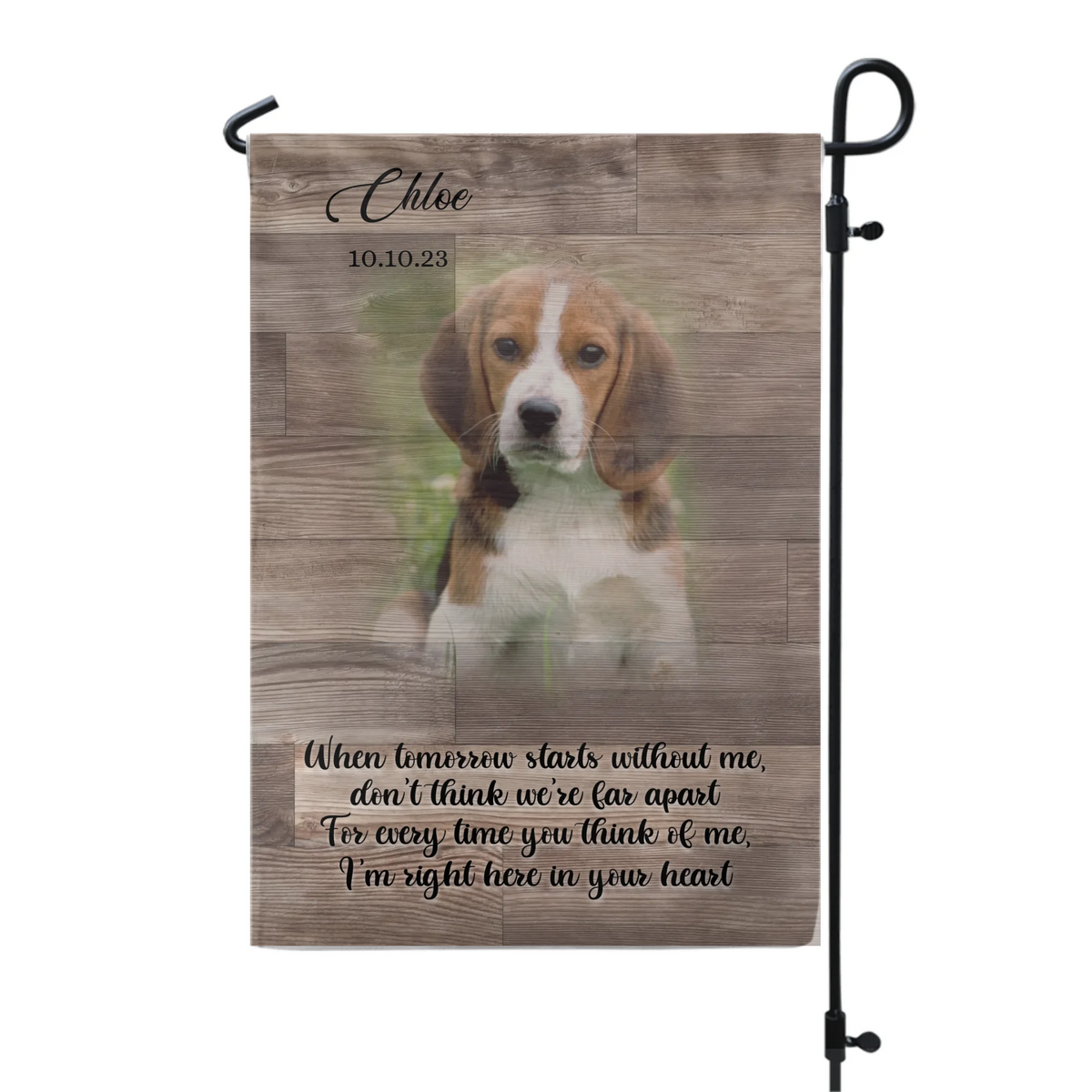 When Tomorrow Starts Without Me - Personalized Garden Flag, Memorial Gift - GF141