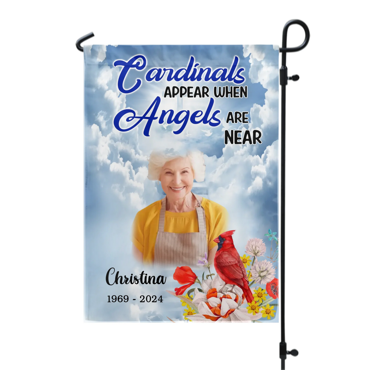Cardinals Appear When Angels Are Near - Personalized Garden Flag, Memorial Gift - GF162