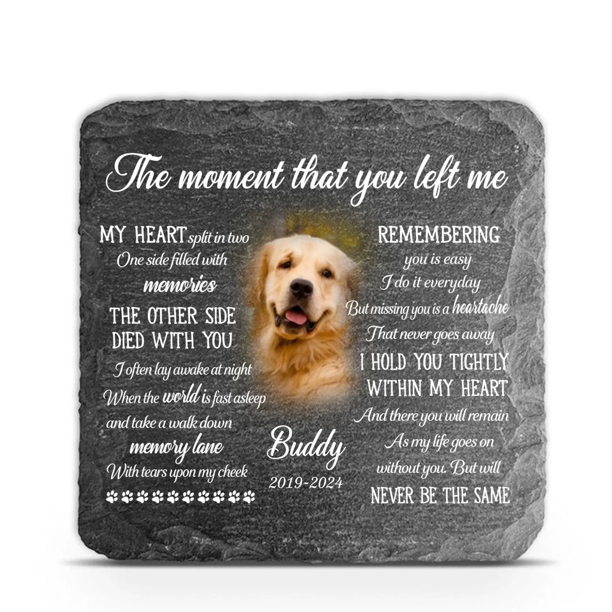 As My Life Goes On Without You But Will Never Be The Same - Personalized Stone, Memorial Gift - MS93