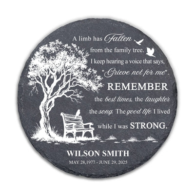 A Limb Has Fallen From the Family Tree - Personalized Memorial Stone, Memorial Gift For Of The Loved One