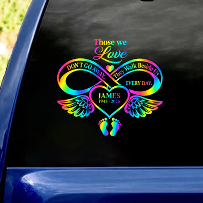 Those We Love Never Truly Leave Us – Personalized Decal, Memorial Gift, Custom Name & Years Remembrance Gift
