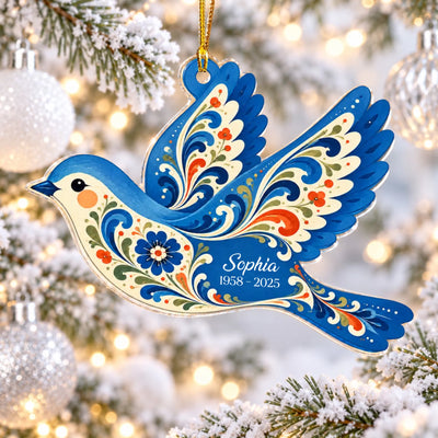 When A Hummingbird Appears, A Loved One Feels Near - Personalized Acrylic Ornament, Memorial Gift