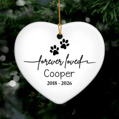Forever Loved Personalized Ceramic Ornament – personalization preview