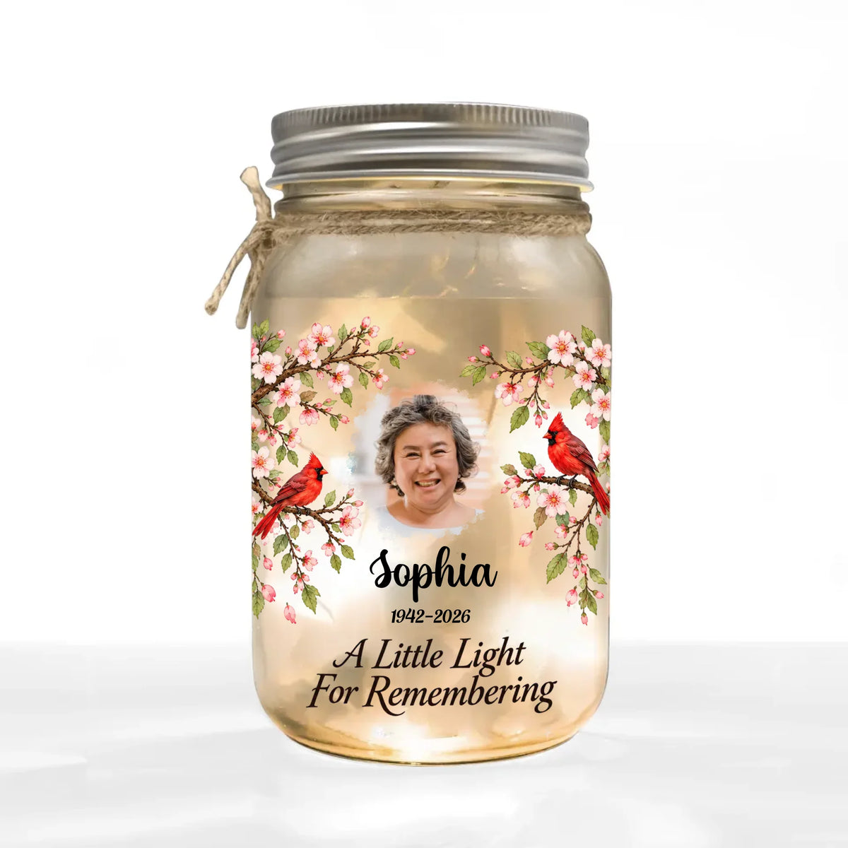Personalized Mason Jar Light – personalization preview