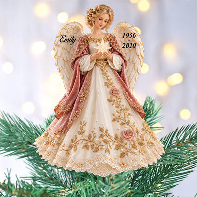 Personalized Angel Tree Topper – personalization preview
