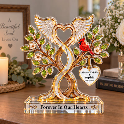Always With Us - Personalized Acrylic Plaque, Memorial Gift For Loss Of Loved One