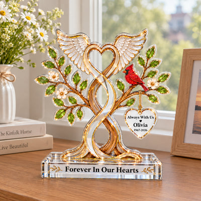 Always With Us - Personalized Acrylic Plaque, Memorial Gift For Loss Of Loved One