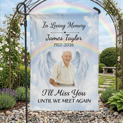 In Loving Memory, Until We Meet Again - Personalized Garden Flag, Custom Memorial Flag, Remembrance Yard Decor, Sympathy Gift