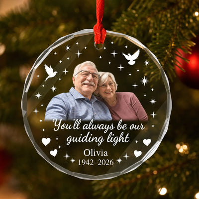 Keeping Their Love Close Through Every Christmas - Personalized Glass Ornament, Angel Memorial Ornament