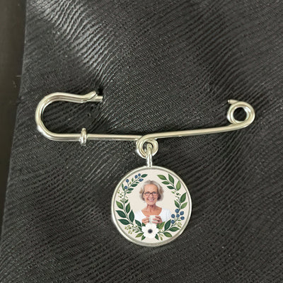 Forever In My Heart Graduation Memorial - Personalized Lapel Pin, Memorial Graduation Gift, Custom Lapel Pin With Photo Charms