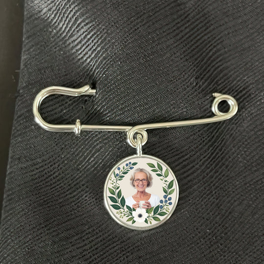 Forever In My Heart Graduation Memorial - Personalized Lapel Pin, Memorial Graduation Gift, Custom Lapel Pin With Photo Charms