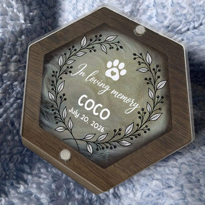 Floral Frame - Personalized Dog Memorial Box