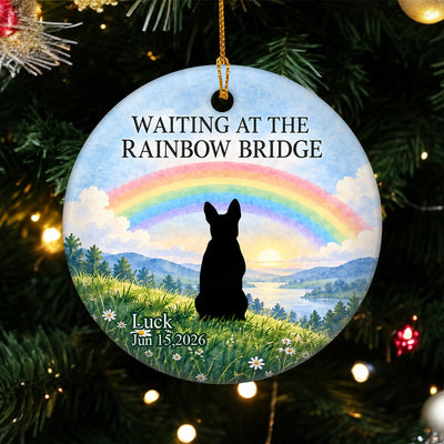 Over the Rainbow Bridge - Personalized Ceramic Ornament, Pet Memorial Gift