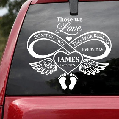 Those We Love Never Truly Leave Us – Personalized Decal, Memorial Gift, Custom Name & Years Remembrance Gift