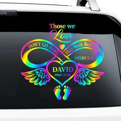 Those We Love Never Truly Leave Us – Personalized Decal, Memorial Gift, Custom Name & Years Remembrance Gift