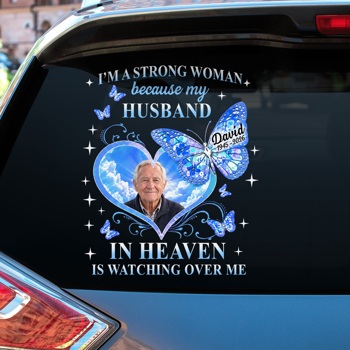Your Love Lives On An Angel Watching Over Me - Personalized Decal, Memorial Gift For Loss Of Loved One