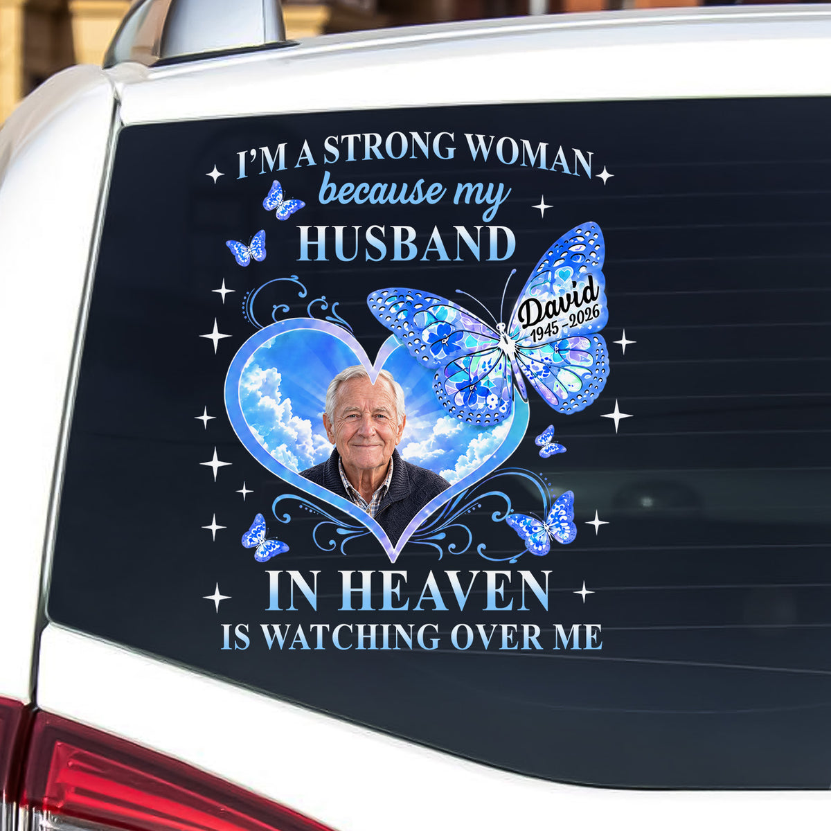 Your Love Lives On An Angel Watching Over Me - Personalized Decal, Memorial Gift For Loss Of Loved One