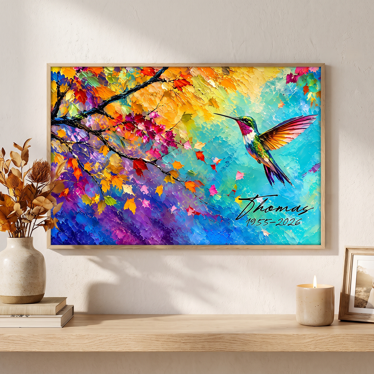 Forever In Our Hearts, Always Near In Spirit - Personalized Poster, Memorial Gift For Loss Of Loved One