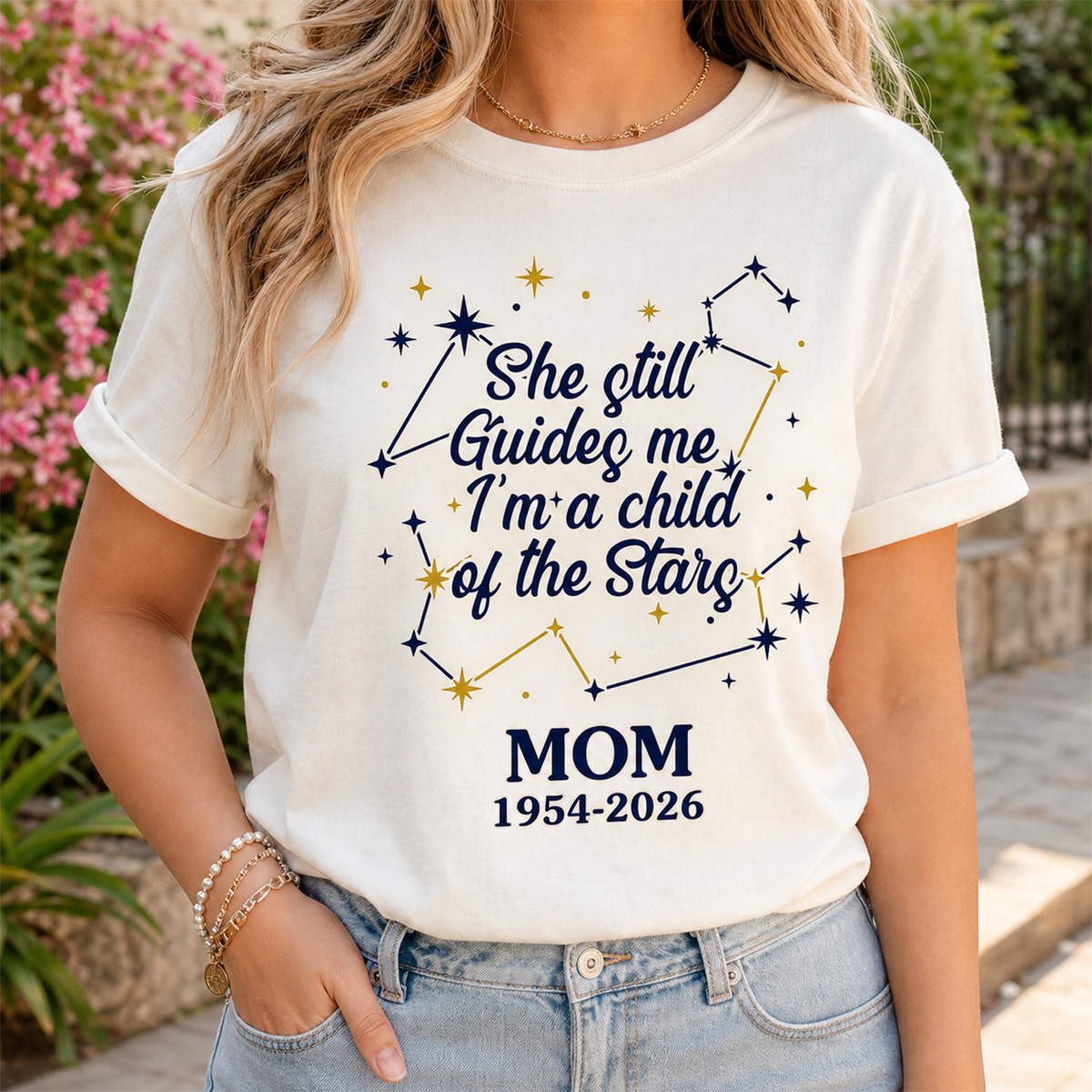 He Still Guides Me I'm A Child  Of The Stars - Personalized Comfort Colors Shirt, Memorial Gift, Guiding Star