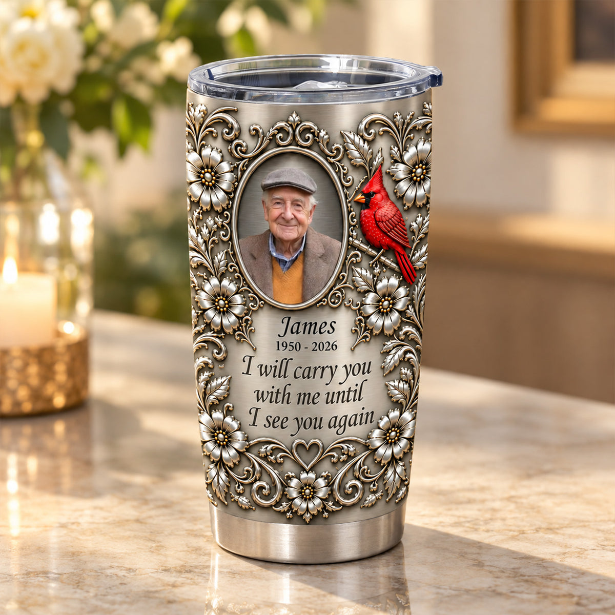 A Cardinal Is A Little Sign From Heaven - Personalized Tumbler, Memorial Gift For Loss Of Loved One