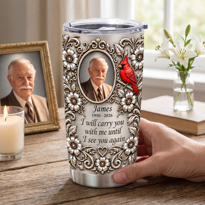 A Cardinal Is A Little Sign From Heaven - Personalized Tumbler, Memorial Gift For Loss Of Loved One