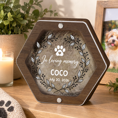 Floral Frame - Personalized Dog Memorial Box