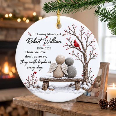 Love Never Fades - Personalized Ornament, Custom Memorial Christmas Ornament, In Loving Memory Gift